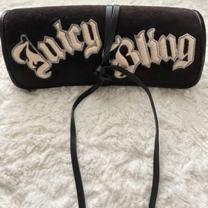 Juicy Couture Rare/Vintage Jewelry Travel Roll Black & Tan NEW NEVER USED